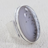 925 Silver Dendritic Opal Rings