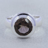 Green Amethyst Silver Rings