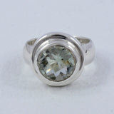 Green Amethyst Silver Rings