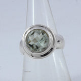 Green Amethyst Silver Rings