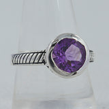 925 Sterling Silver Amethyst Ring