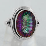 Mystic Quartz Gemstone Silver Ring