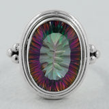 Mystic Quartz Gemstone Silver Ring
