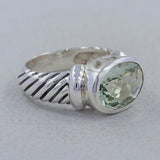 925 Sterling Silver Blue Topaz Ring