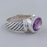 925 Sterling Silver Blue Topaz Ring