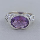 925 Sterling Silver Blue Topaz Ring