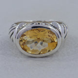 925 Sterling Silver Blue Topaz Ring