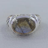 925 Sterling Silver Blue Topaz Ring