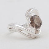 Smoky Quartz Silver Rings