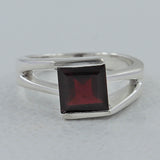 925 Sterling Silver Garnet Rings