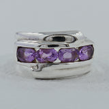 925 Sterling Silver Amethyst Ring