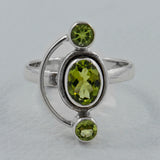 925 Sterling Silver Peridot Rings