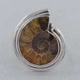 925 Sterling Silver Ammonite Ring