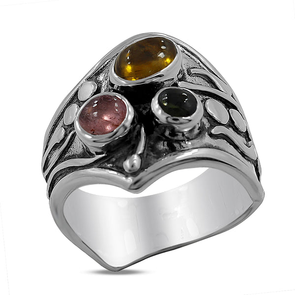 925 Sterling Silver Tourmaline Ring