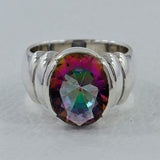 925 Sterling Silver Blue Topaz Rings