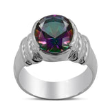 925 Sterling Silver Blue Topaz Rings