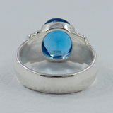 925 Sterling Silver Blue Topaz Rings