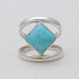 Larimar Silver Rings