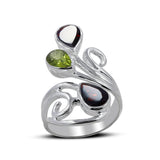 Natural Labradorite Silver Rings