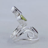 Natural Labradorite Silver Rings