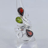 Natural Labradorite Silver Rings