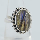 925 Sterling Silver Labradorite Rings