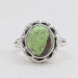 Natural Gaspeite Silver Rings