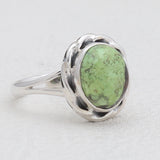Natural Gaspeite Silver Rings