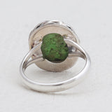 Natural Gaspeite Silver Rings