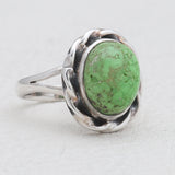 Natural Gaspeite Silver Rings