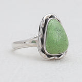 Natural Gaspeite Silver Rings