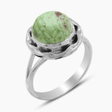 Natural Gaspeite Silver Rings