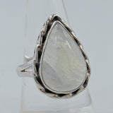 925 Sterling Silver Rainbow Moonstone Rings