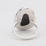 Rainbow Calsilica Silver Rings