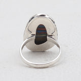 Rainbow Calsilica Silver Rings