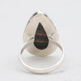 Rainbow Calsilica Silver Rings