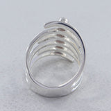 Amethyst Spiral Silver Rings