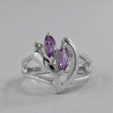 Amethyst Silver Rings