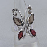 Natural Garnet Silver Rings