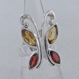 Natural Garnet Silver Rings