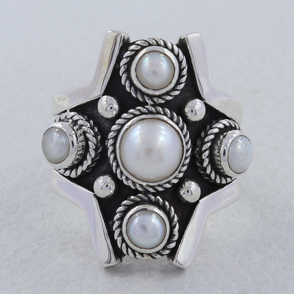 Natural Pearl 925 Sterling Silver Ring