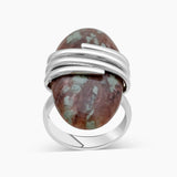 Spiderweb jasper Silver Rings