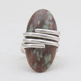 Spiderweb jasper Silver Rings