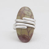 Spiderweb jasper Silver Rings