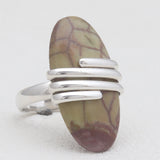 Spiderweb jasper Silver Rings
