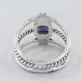 925 Sterling Silver Blue Topaz Ring