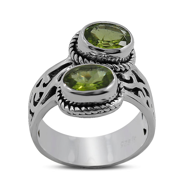 925 Sterling Silver Peridot Rings