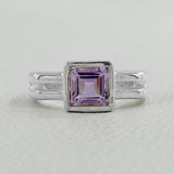 Amethyst Silver Rings
