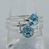 Blue Topaz Designer Silver Rings