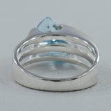 Blue Topaz Designer Silver Rings